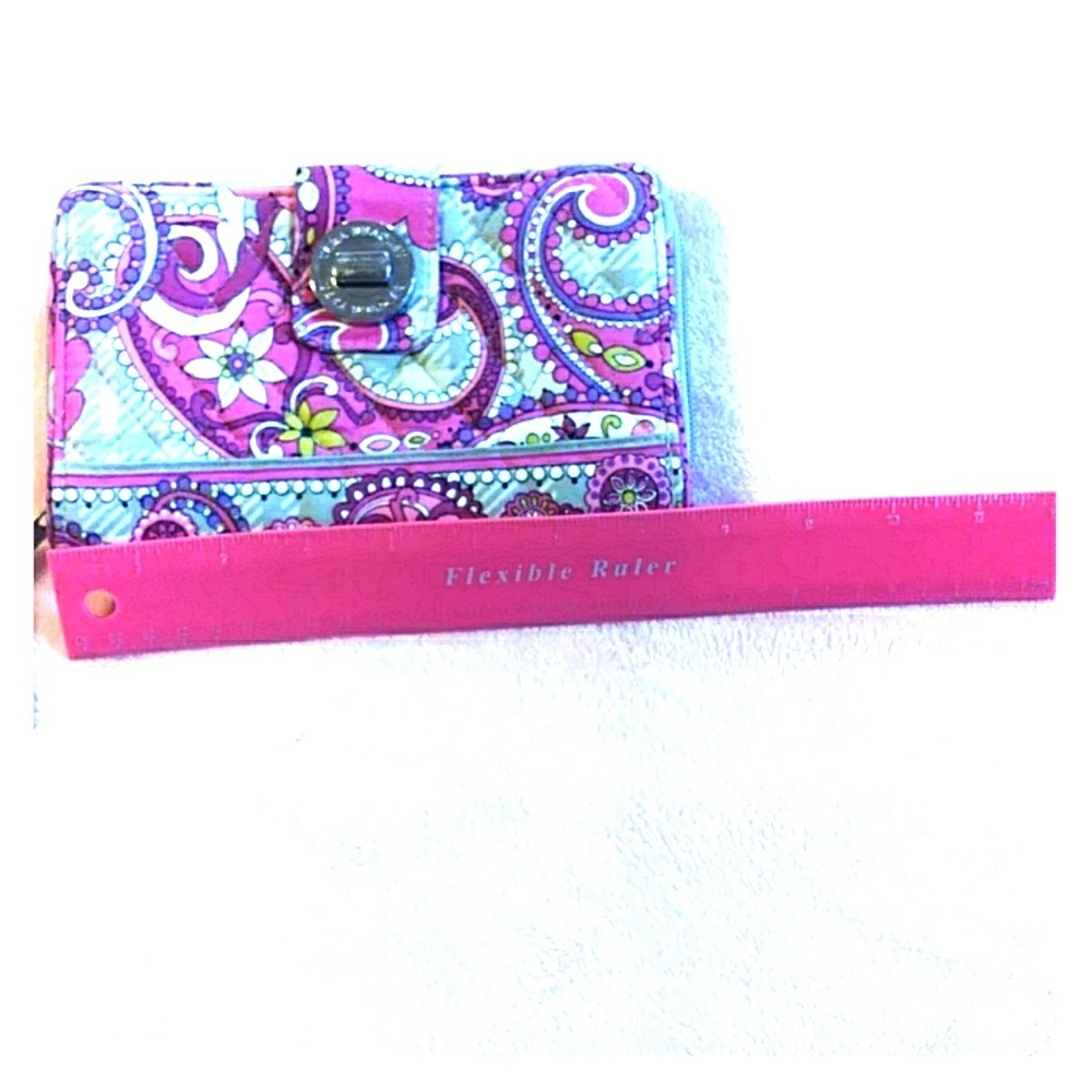 Paisley meets Plaid trun lock wallet/clutch